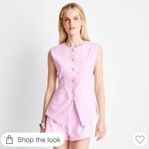 NWT Women's Sleeveless Button-Front Waistcoat Future Collective™ Jenee Naylor